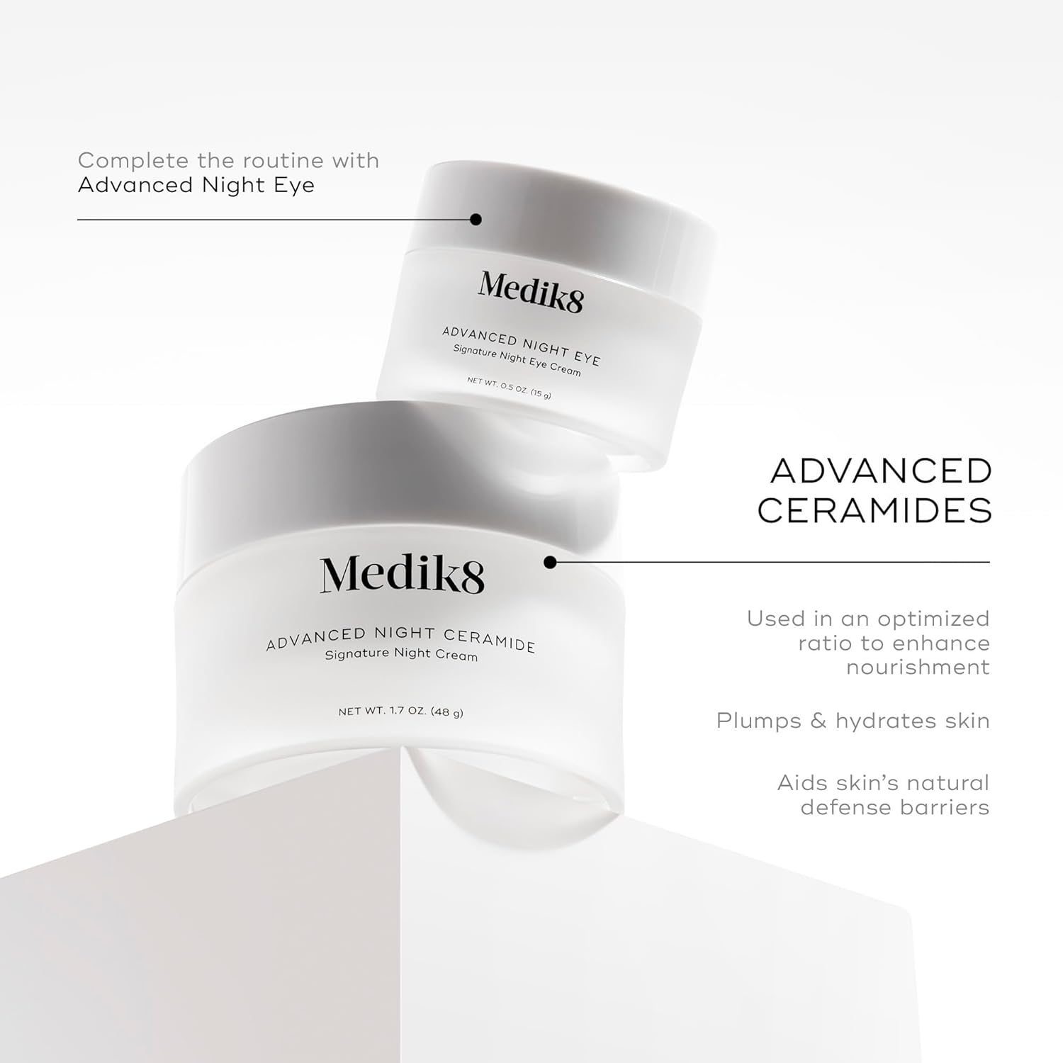 Medik8 Advanced Night Ceramide - Signature Anti Aging Night Cream for Face - Face Moisturizer with Skin Tightening Ceramides and Antioxidants - 1.7 oz